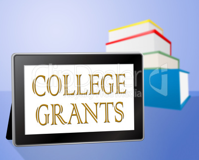 College Grants Means Education Book And Study