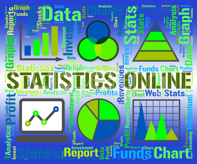 Statistics Online Represents Business Graph And Analysis