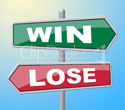 Win Lose Represents Failed Success And Advertisement