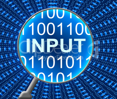 Computer Input Indicates Keyboard Data And Monitor