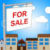 House For Sale Represents On Market And Advertisement