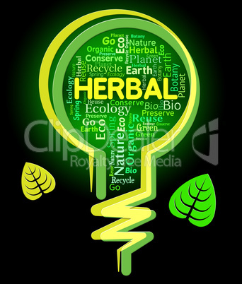 Herbal Lightbulb Represents Rural Environment And Green