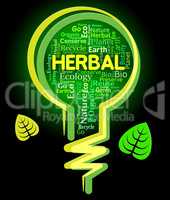 Herbal Lightbulb Represents Rural Environment And Green