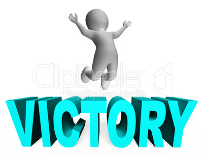 Victory Character Means Champion Active And Succeed 3d Rendering