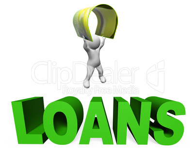 Loan Finance Means Render Lend And Borrowing 3d Rendering