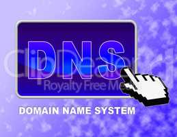 Dns Button Shows Domain Name Server And Click