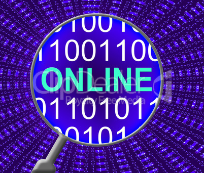 Online Data Shows Web Site And Computer