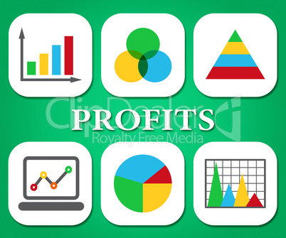 Profits Charts Represents Business Graph And Statistic