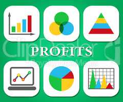 Profits Charts Represents Business Graph And Statistic