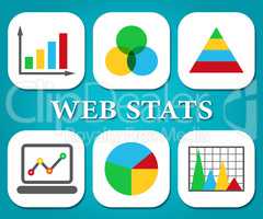 Web Stats Indicates Business Graph And Analysing