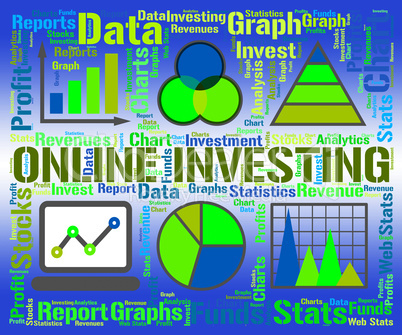 Online Investing Shows Web Site And Diagram