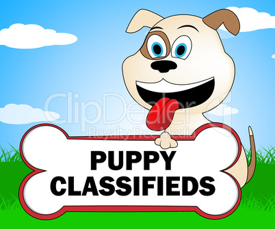 Puppy Classifieds Indicates Pets Canine And Canines