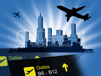 City Flight Shows Travel Departures And Metropolitan