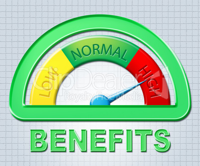 High Benefits Represents Bonus Scale And Gauge