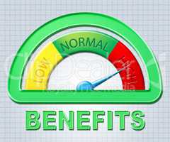 High Benefits Represents Bonus Scale And Gauge
