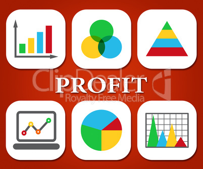 Profit Charts Represents Earnings Graphics And Graph