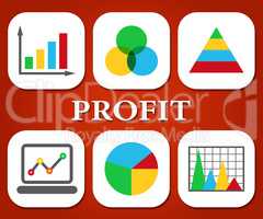 Profit Charts Represents Earnings Graphics And Graph