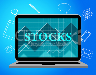 Stocks Online Indicates Searching Www And Computer