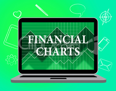Financial Charts Means Web Site And Business