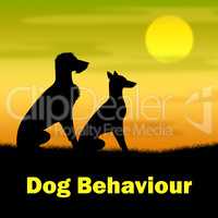 Dog Behaviour Means Actions Landscape And Pup