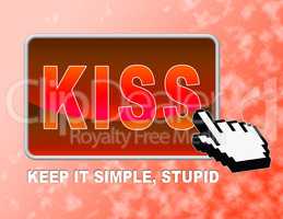 Kiss Button Means Keep It Simple And Control