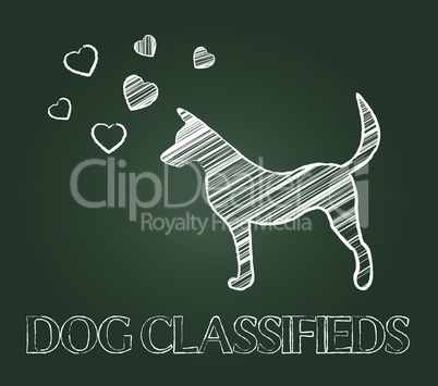 Dog Classifieds Indicates Advertisement Doggy And Purebred
