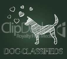 Dog Classifieds Indicates Advertisement Doggy And Purebred