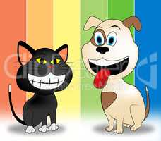 Happy Pets Represents Domestic Animal And Canines