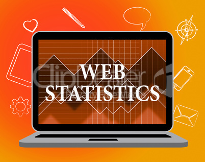 Web Statistics Means Pc Monitor And Portable
