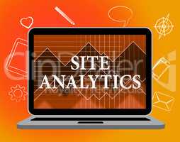 Site Analytics Represents Network Technology And Sites
