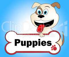 Puppies Dog Means Pedigree Canines And Puppy