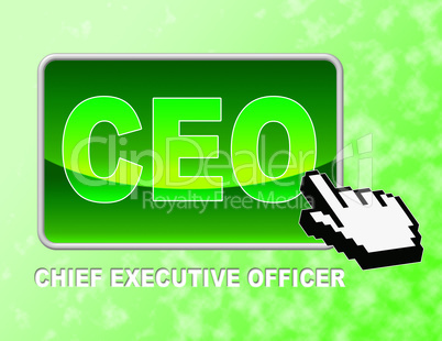 Ceo Button Means Chief Executive Officer And Chairman