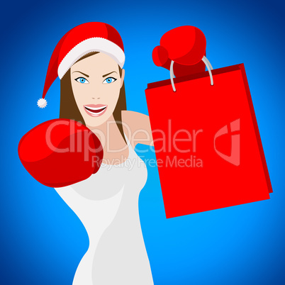 Christmas Shopping Indicates Retail Sales And Adult