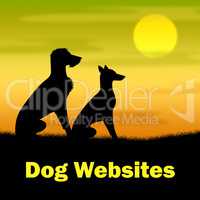 Dog Websites Shows Pups Grassy And Online