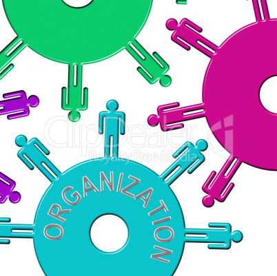 Organization Cogs Means Arrange Team And Arranged