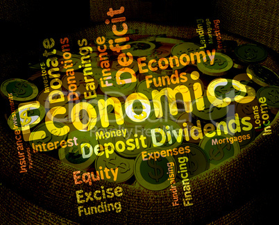 Economics Word Shows Finance Fiscal And Economical