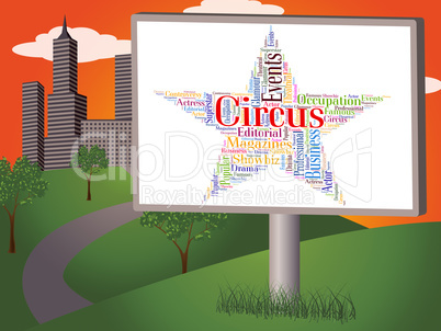 Circus Star Represents Three Ring And Clown