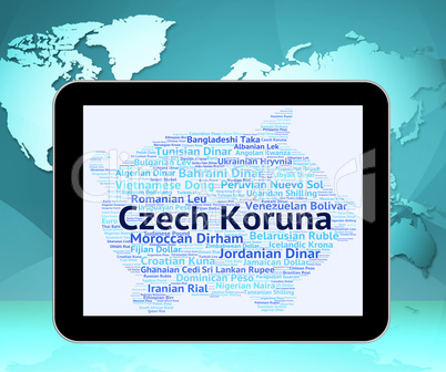 Czech Koruna Represents Exchange Rate And Coin