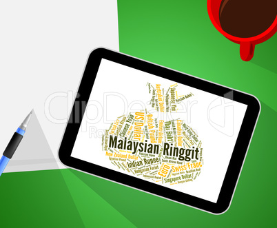 Malaysian Ringgit Represents Currency Exchange And Coinage