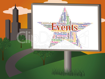 Events Star Shows Experiences Words And Text