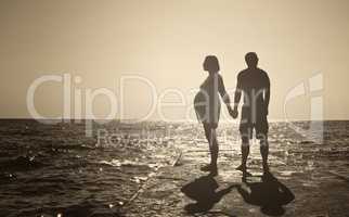 Romantic Couple on a Beach