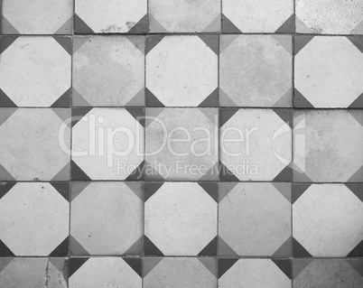 Vintage stone floor background in black and white