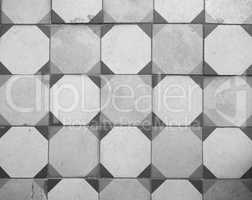 Vintage stone floor background in black and white