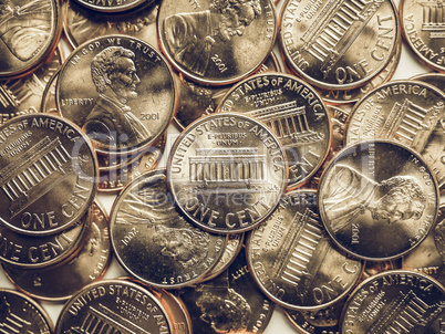 Vintage Dollar coins background