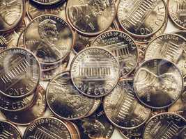 Vintage Dollar coins background