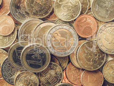 Vintage Euro coins