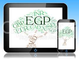 Egp Currency Represents Foreign Exchange And Coin