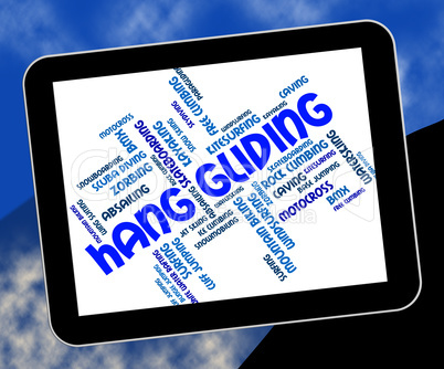 Hang Gliding Means Hanggliders Words And Glide