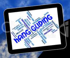 Hang Gliding Means Hanggliders Words And Glide