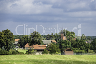 Blick auf Wustrow an der Mecklenburger Seenplatte